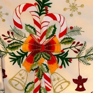 Holiday theme embroidered pillow cases